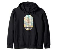 Paysage vintage Salvador Bahia Brésil Sweat à Capuche