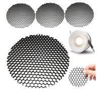Paysage Well Lights, 4pcs Hexagonal Lailver Lents, réduction de la luminosité et du regard d'éclairage en aluminium en aluminium pour l'éclairage de paysage basse tension, Lights Well