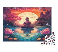 Paysage Zen Puzzle 1000 Pièces Adulte sans Poussière, Jeu De Puzzle Premium Le Bouddha Lotusjeu Éducatif Décompression pour Une Activité Détente, Fun Fresent & Activités pour La Ma