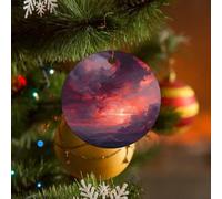 Paysages Charmants Suspendu Noël Hanging Céramique Souvenirs Décoration pour Bureau Vacances Magasins 7.3Cm