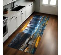 Paysages d'automne Tapis de Cuisine Paysage Naturel de Cascade Antidérapant Lavable Devant Évier Long 40 x 120 cm pour Couloir Buanderie Salle à Manger Chambre Cuisine