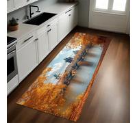 Paysages d'automne Tapis de Cuisine Ponts et bâtiments de Prague 50 x 150 cm Devant Évier Tapis de Couloir Lavable Antidérapant Long Moderne Salon Chambre