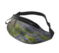 Paysages De Bleuets du Texas Sac À Bandoulière Polyvalent Sac Banane Unisexe Sacoche Ceinture pour Course À Pied Voyages Femme 14X35Cm