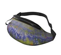 Paysages De Bleuets du Texas Sac À Bandoulière Polyvalent Sacs Banane Unisexe Poche Poitrine pour Homme Cyclisme Femme 14X35Cm
