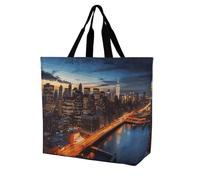 Paysages De La Ville De New York Sac À Bandoulière Léger Tote Bag Imperméable Sac Fourre-Tout Pour Gym Travail Quotidienne