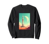 Paysages spatiaux futuristes rétro, Lancement de fusée des années 1960 Sweatshirt