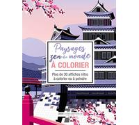 Collectif – Paysages zen du monde à colorier – Plus de 30 affiches rétro à colorier ou à peindre