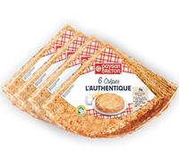 PAYSAN BRETON - Lot de 4 SACHETS de Crêpes Bretonnes NATURE (Crêpes L'Authentique) *6-24 Crêpes.