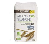 PAYSANS D'ICI - Farine De Blé T65 Bio 1Kg - Qualité supérieure pour une cuisine saine et naturelle - Sachet de 1000g. - Lot De 3 - Vendu Par Lot