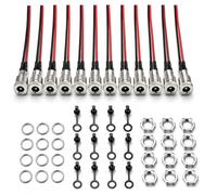 PaYuanRaoTi 12SETS Jack Alimentation DC, pour Installation Basse Tension, Prise DC Femelle pour Connectique 12v Et Montage sur Panneau, Jack DC Femelle Adapté Aux Projets Électroniques Et Audio