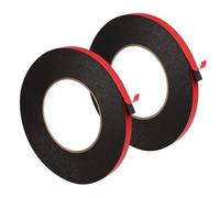 PaYuanRaoTi 2PCS Ruban Adhésif Double Face, 1cm×10m, Adhésif Double Face Puissant En Mousse Pour Fixation Et Montage, Ruban Double Face Extra Fort Pour Usage Domestique Et Bureau