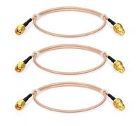 PaYuanRaoTi 3PCS Cable RP-SMA Rallonge Antenne WiFi, 20cm, Cable Rallonge Antenne Pour Connexion Antenne Wifi Et Antenne Requin Extension Coaxiale Avec Connecteur Male Femelle Pour Routeu