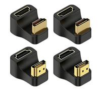 PaYuanRaoTi 4PCS Adaptateur HDMI Coudé 4K, pour Connexion Stable, Coupleur Hdmi Angle Droit comme H-dmi vers Hdmi Et H-DMI Coudé pour Installation Murale Ecrans Et Appareils Multimedia
