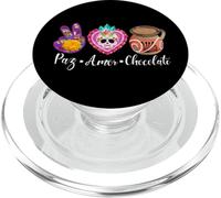 Paz, Amor Y Chocolate Taza De Barro Jarrito Chorreado Mexico PopSockets PopGrip pour MagSafe