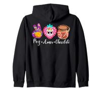 Paz, Amor Y Chocolate Taza De Barro Jarrito Chorreado Mexico Sweat à Capuche