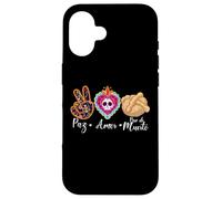 Paz, Amor Y Pan Dulce Dia de Los Muertos Sugar Skull Coque pour iPhone 16