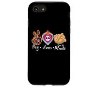 Paz, Amor Y Pan Dulce Dia de Los Muertos Sugar Skull Coque pour iPhone SE (2020) / 7 / 8