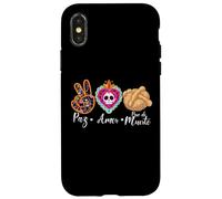 Paz, Amor Y Pan Dulce Dia de Los Muertos Sugar Skull Coque pour iPhone X/XS