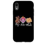 Paz, Amor Y Pan Dulce Dia de Los Muertos Sugar Skull Coque pour iPhone XR
