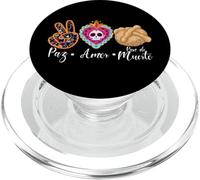 Paz, Amor Y Pan Dulce Dia de Los Muertos Sugar Skull PopSockets PopGrip pour MagSafe