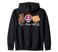 Paz, Amor Y Pan Dulce Dia de Los Muertos Sugar Skull Sweat à Capuche