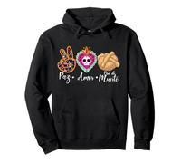 Paz, Amor Y Pan Dulce Dia de Los Muertos Sugar Skull Sweat à Capuche