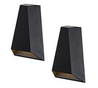 PAZWAHF 2 PCS IP65 Appliques Murales Extérieures Étanches, Applique Murale, Lumières D'adresse Murale LED, Luminaire Mural pour Patio, Marche, Escalier, Jardin (10W)