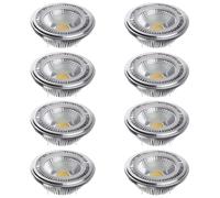 PAZWAHF Ampoule à réflecteur LED AR111 G53 15 watts COB 1500 lumens (équivalent 120 W ES111) Projecteur à angle de faisceau de 60 degrés AC 85 V -265 V non variable (8 pièces)