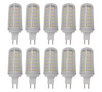 PAZWAHF Ampoules LED G8.5, Ampoules à Base de maïs G8.5 à Deux Broches, 10 W 1000 LM, 3000 K 4000 K 6000 K à Courant Constant sans Scintillement, AC 100 V ~ 277 V Non dimmable (Lot de 10)