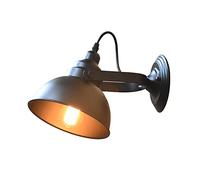 PAZWAHF Applique murale de style industriel, appliques murales de porche, abat-jour lanterne murale noire mate réglable, applique pour chambre de chevet ferme (E27)