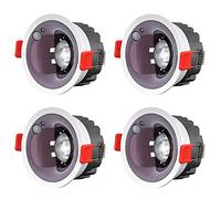 PAZWAHF Éclairage encastré LED 4 pièces, Downlight encastré avec détecteur de Mouvement, Angle de Faisceau 60° Anti-éblouissant, projecteurs encastrés 12 W CRI90+, transformateur Inclus