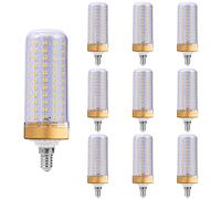 PAZWAHF Lot de 10 Ampoules LED à Base de maïs E14 25 W 40 W, Non dimmables, 2000-3200 LM, Blanc Chaud 3000 K Blanc lumière du Jour 6000 K