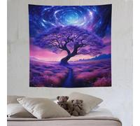 PAZZK arbre de vie du monde Tapisserie Murale Suspendue Avec Impression 3D Tenture, Décoration Pour Salon, Dortoir, Décoration Murale De Maison 150×150cm