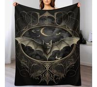 PAZZK Chauve Souris Couvre-lit - Couverture De Salon en Flannel - Jeté De Lit Pratique comme Couverture De Canapé Ou Couverture De Canapé - Couverture De Lit, （150×200cm）