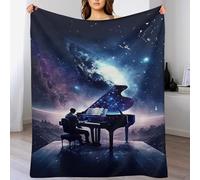 PAZZK Couverture 3D Piano, Couverture Epaisse, Couverture Chaude Et Confortable, Couverture Super Douce Et Moelleuse, Couverture Flannel, Lavable À La Machine Facile À Manipuler,（180×200cm）