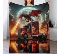 PAZZK Couverture Camion Douce Et Moelleuse - Couverture Flannel Polaire De Haute Qualité Également Parfaite comme Couverture De Séjour, De Jour, De Canapé Et Quatre Saisons（150×200cm）