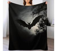 PAZZK Couverture Chauve Souris Douce Et Moelleuse - Couverture Flannel Polaire De Haute Qualité Également Parfaite comme Couverture De Séjour, De Jour, De Canapé Et Quatre Saisons（100×130cm）