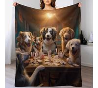 PAZZK Couverture Épaisse Douce Et Chaude Confortable en Flanelle Polaire Couverture De Canapé Couverture pour Chien Mignon Lavable À La Machine Facile À Manipuler（150×200cm）