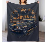 PAZZK Couverture Luxe Motif Voiture de Sport Impression 3D Couverture Légère en Polaire De Flannel Linge De Lit Couvre-lit Couverture De Canapé（150×200cm）