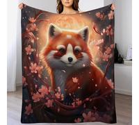 PAZZK Couverture Moelleuse avec Motif De Renard - - Couverture Polaire Douce Flannel - Couverture De Canapé Chaude - Convient À Toutes Les Saisons(130×150cm)
