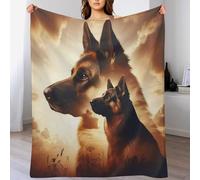 PAZZK Couverture Moelleuse Berger Allemand Couverture Canapé Chaude Couverture Salon Douce FlannelPolaire, pour Canapé Ou Lit Convient À Toutes Les Saisons（130×150cm）