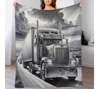 PAZZK Couverture Moelleuse Camion Couverture Canapé Chaude Couverture Salon Douce FlannelPolaire, pour Canapé Ou Lit Convient À Toutes Les Saisons（180×200cm）
