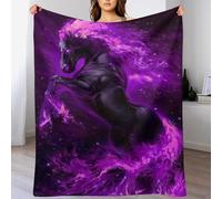 PAZZK Couverture Moelleuse Cheval Couverture Canapé Chaude Couverture Salon Douce FlannelPolaire, pour Canapé Ou Lit Convient À Toutes Les Saisons（130×180cm）