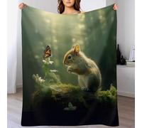 PAZZK Couverture Motif Souris Impression 3D Couverture Légère en Polaire De Flannel Linge De Lit Couvre-lit Couverture De Canapé(150×200cm)