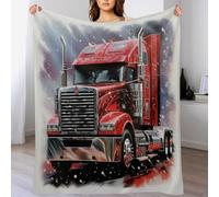 PAZZK Couverture Plaid Camion, Très Doux, Douillette, Moelleux, Chaud, Couverture Polaire en Flannel pour Canapé, Chambre, Voyage,（150×200cm）