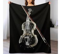 PAZZK Couverture Polaire avec Motif De Violon, en Flannel Douce Chaude Et Confortable, pour Canapé Ou Lit. Linge De Lit Couvre-lit Couverture（150×200cm）