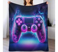 PAZZK Couverture Polaire Contrôleurs de Jeu pour Le Canapé, Le Lit, Le Voyage en Plein Air, Couverture Moelleuse Et Duveteuse en Flannel pour Toutes Les Saisons, （130×150cm）