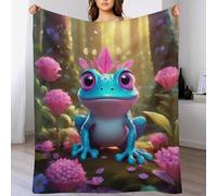 PAZZK Couverture Polaire Grenouille, Couverture en Flannel Épaisse Couche Douce Et Confortable - Couverture Lit, Plaid Canape, Couvre - Chaud, Confortable, Durable（150×200cm）