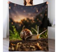 PAZZK Couvre-lit escargots, Couverture en Flannel, Couverture De Balcon, Le Camping & La Maison, Couverture De Canapé Salon, Couverture Super Douce Et Moelleuse（130×150cm）