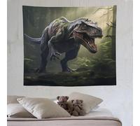 PAZZK Dinosaure Tapisserie, Tapisseries Art Mural Pour Chambre Salon, Tenture Murale Suspendue 130×150cm